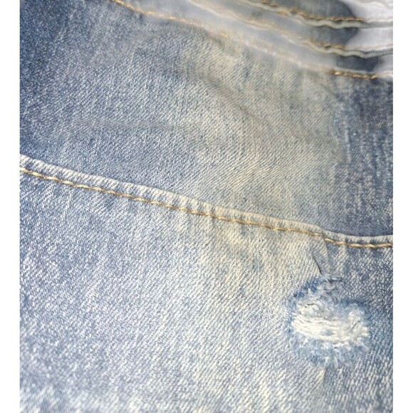 Southpole Skinny Moto Jeans Stretch Mens 34x32 Acid Wash Distressed Stacked Blue - Picture 6 of 6